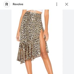 Revolve superdown midi skirt high slit